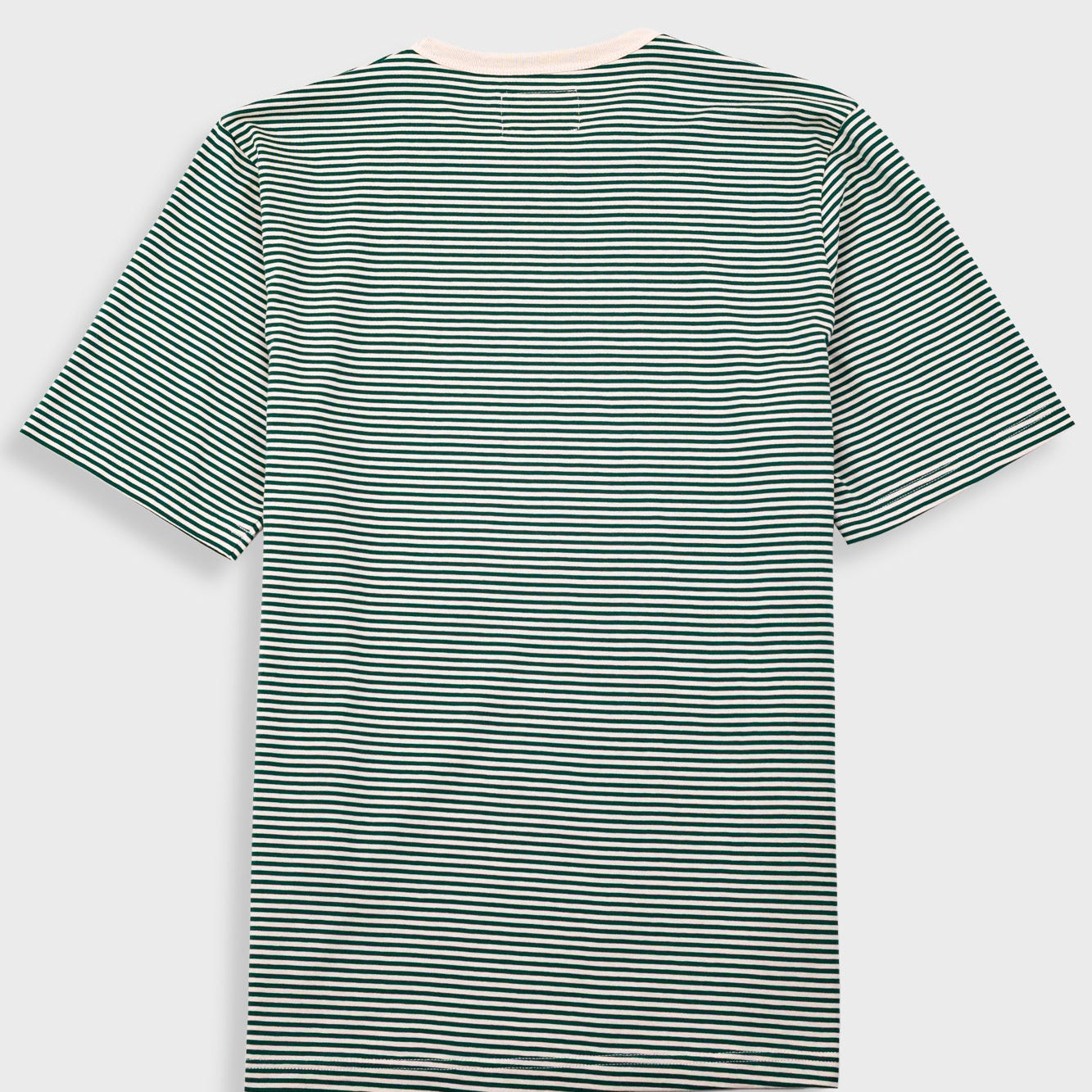 Folk 1x1 Stripe T-shirt Pthalo Green Ecru - Steranko Clothing Manchester
