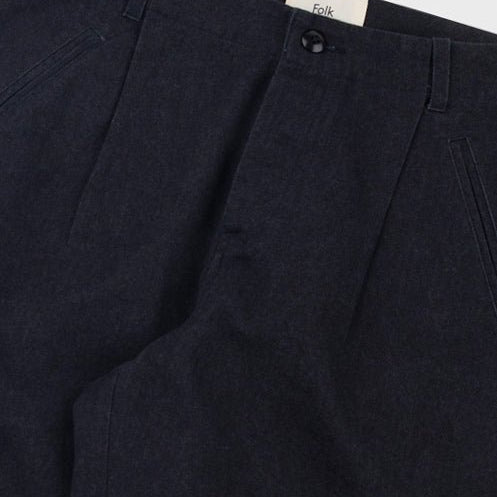 Folk Assembly Pant Black Twill - Steranko Clothing Manchester