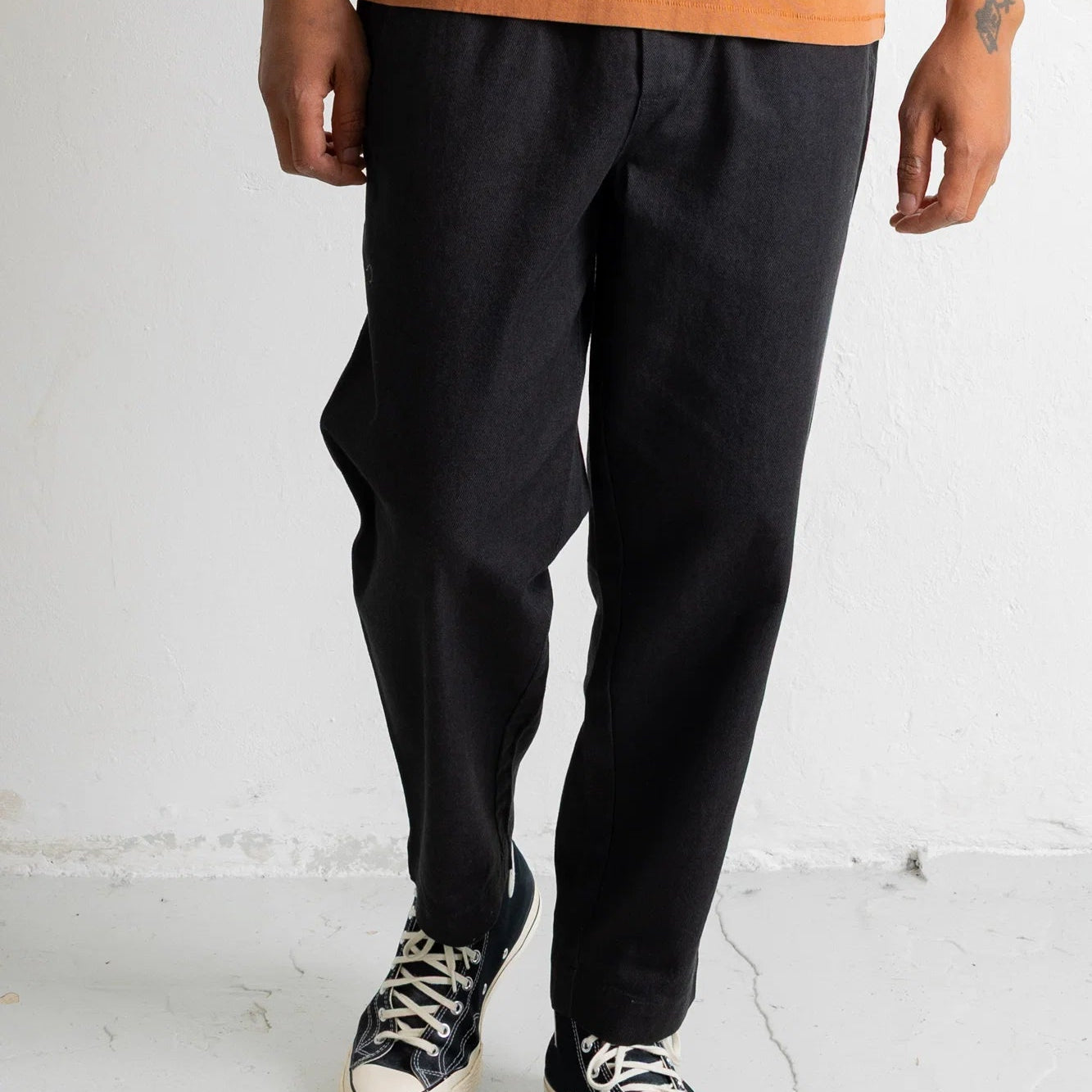 Folk Assembly Pant Black Twill - Steranko Clothing Manchester