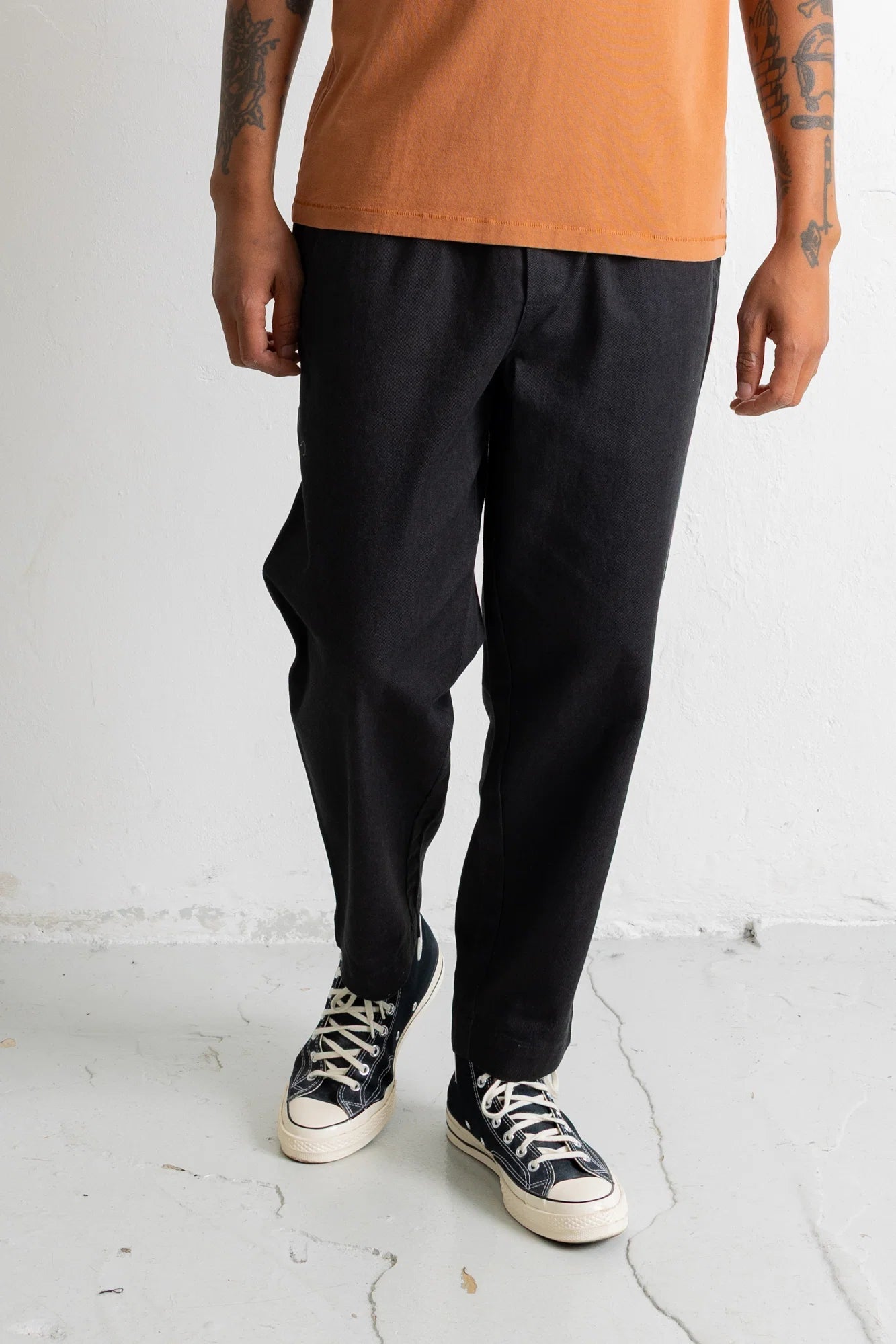 Folk Assembly Pant Black Twill - Steranko Clothing Manchester
