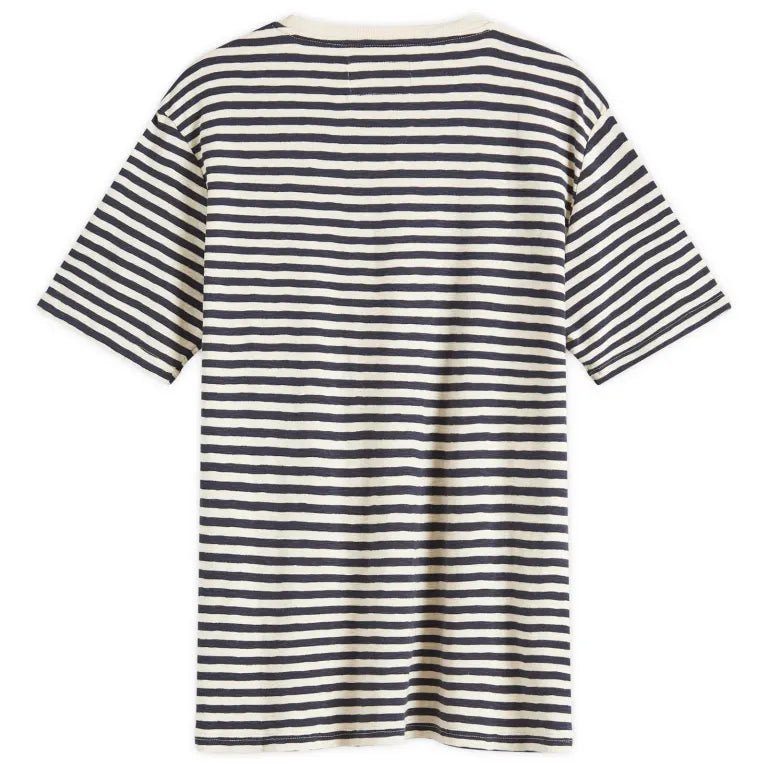 Folk Classic Stripe T-shirt Ecru Navy - Steranko Clothing Manchester