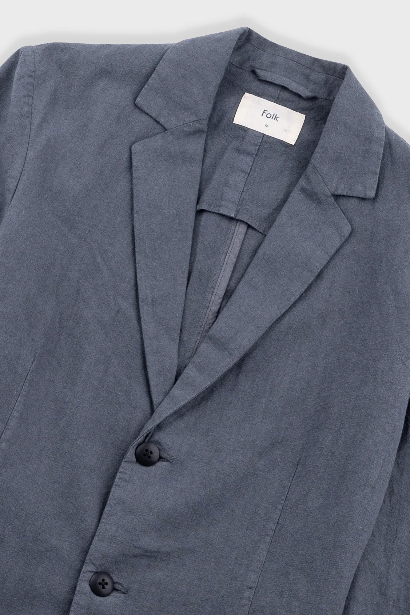 Folk Cotton Linen Blazer Charcoal - Steranko Clothing Manchester