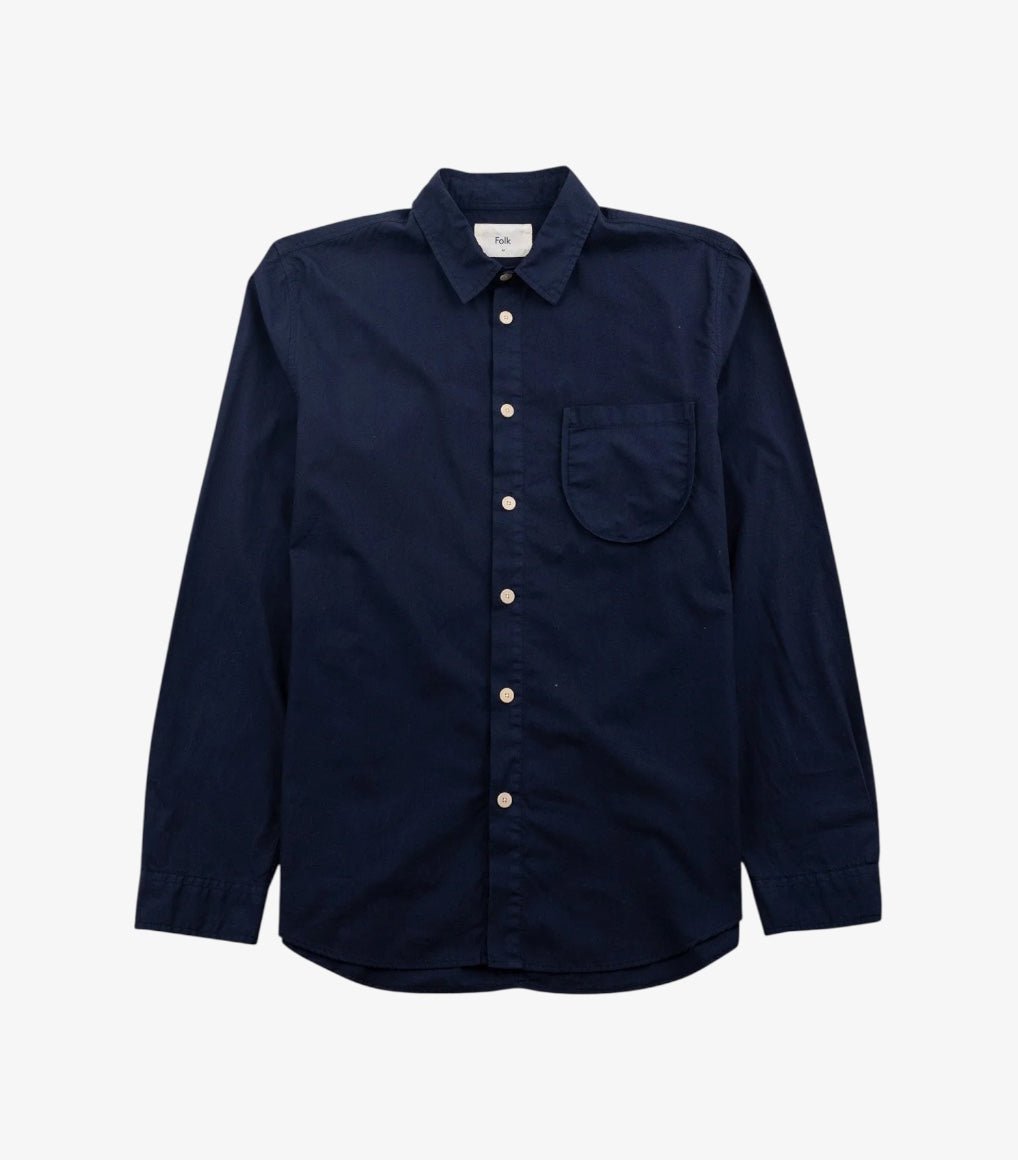 Folk Curve Shirt Deep Navy - Steranko Clothing Manchester
