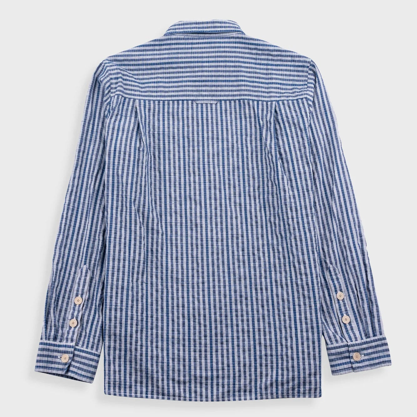 Folk Easy Fit Shirt Indigo Crinkle Mini Check - Steranko Clothing Manchester