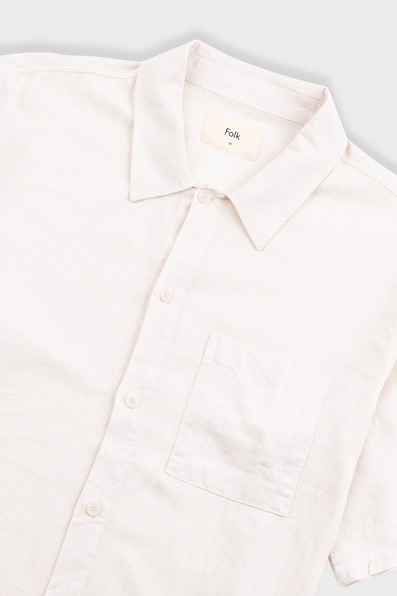 Folk Gabe Shirt Ecru - Steranko Clothing Manchester