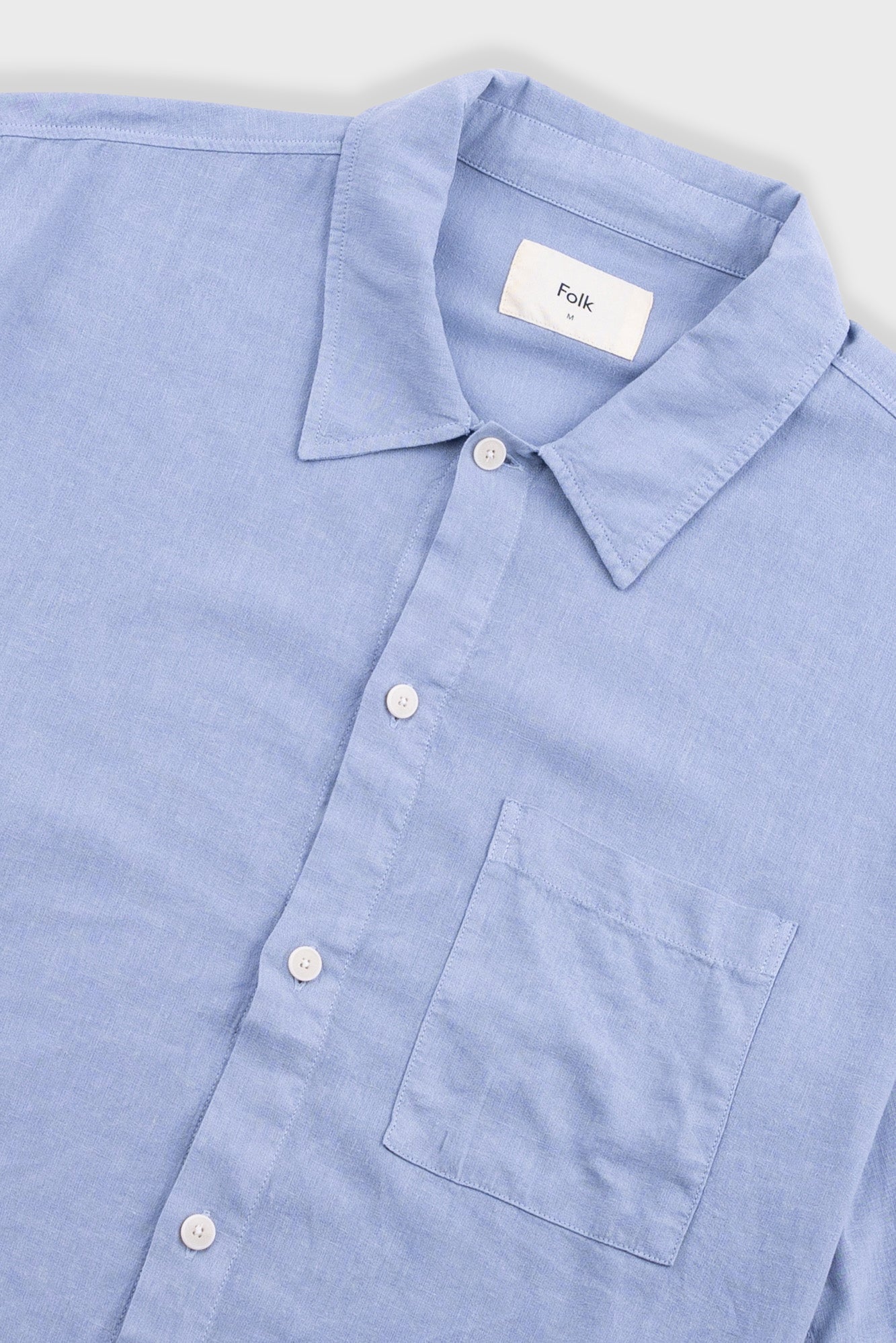 Folk Gabe Shirt Soft Blue - Steranko Clothing Manchester