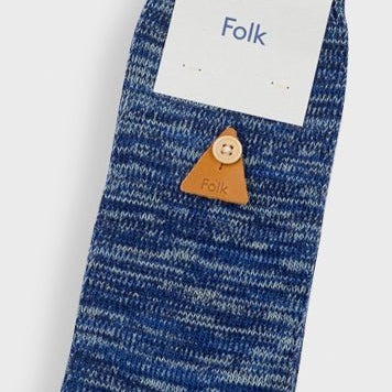 Folk Melange Sock Blue Mix - Steranko Clothing Manchester