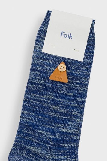 Folk Melange Sock Blue Mix - Steranko Clothing Manchester