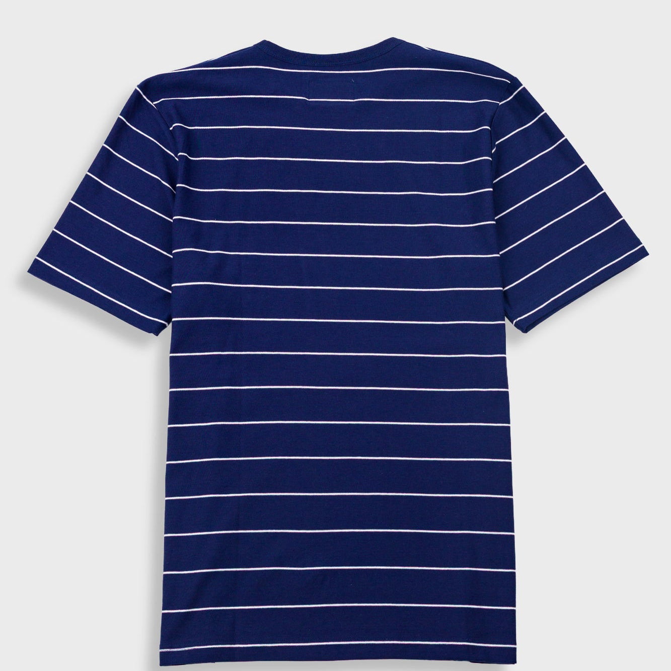 Folk Microstripe T-shirt Navy Ecru - Steranko Clothing Manchester