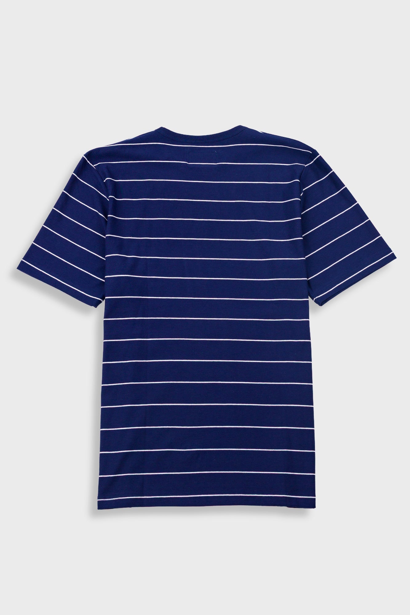 Folk Microstripe T-shirt Navy Ecru - Steranko Clothing Manchester