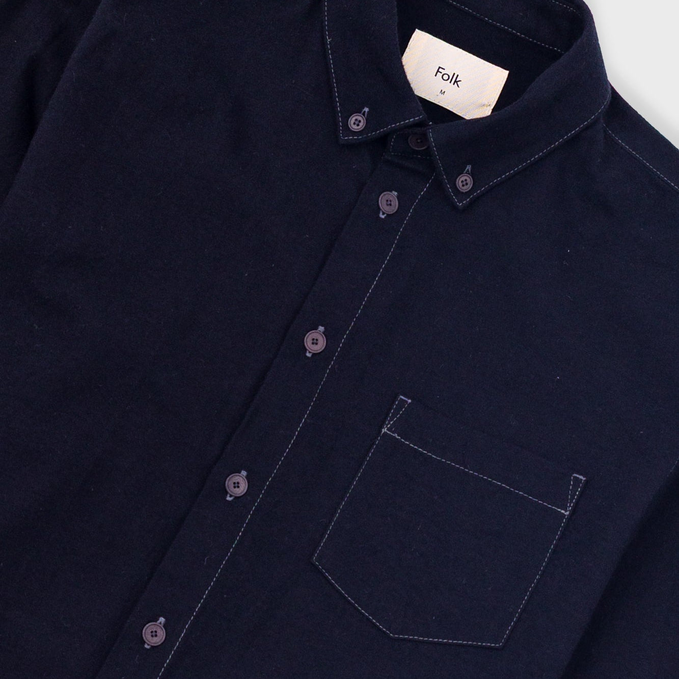 Folk Relaxed Fit Shirt Black Flannel - Steranko Clothing Manchester