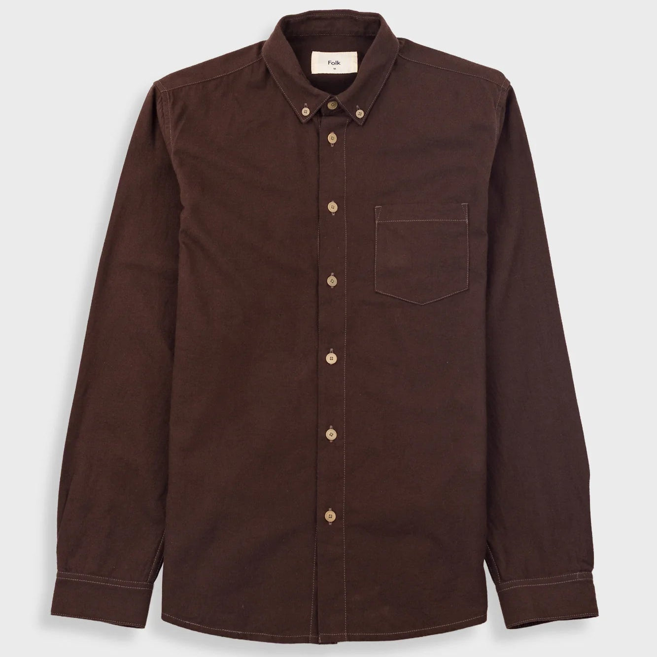 Folk Relaxed Fit Shirt Espresso Flannel - Steranko Clothing Manchester