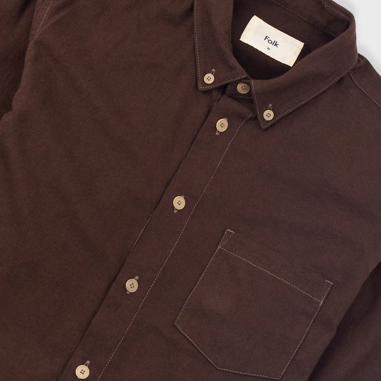 Folk Relaxed Fit Shirt Espresso Flannel - Steranko Clothing Manchester