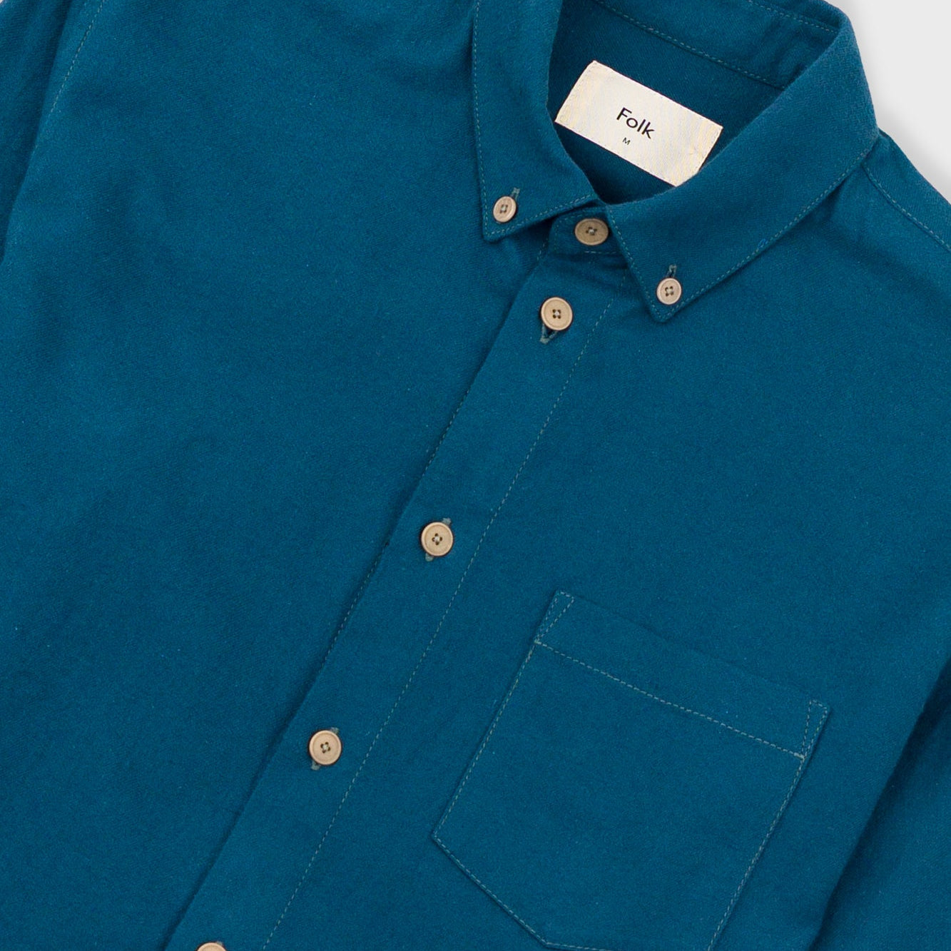 Folk Relaxed Fit Shirt Storm Blue Flannel - Steranko Clothing Manchester