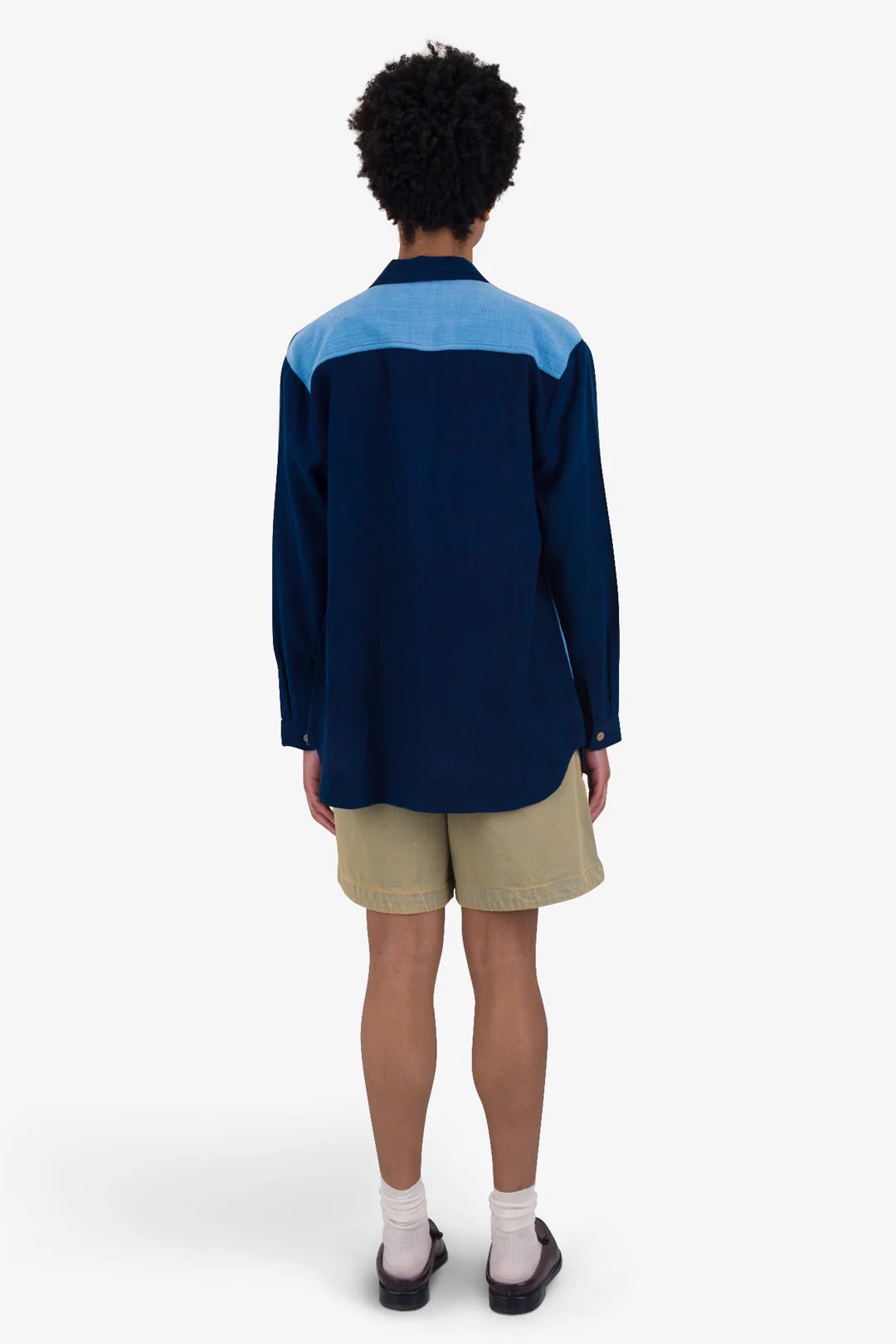 Folk W' Boyfriend Shirt Indigo Patchwork - Steranko Clothing Manchester