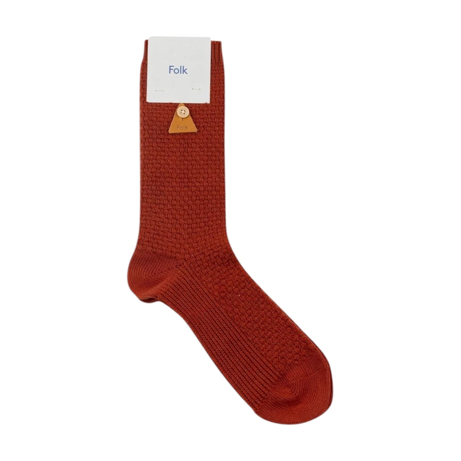 Folk Waffle Sock Clay - Steranko Clothing Manchester