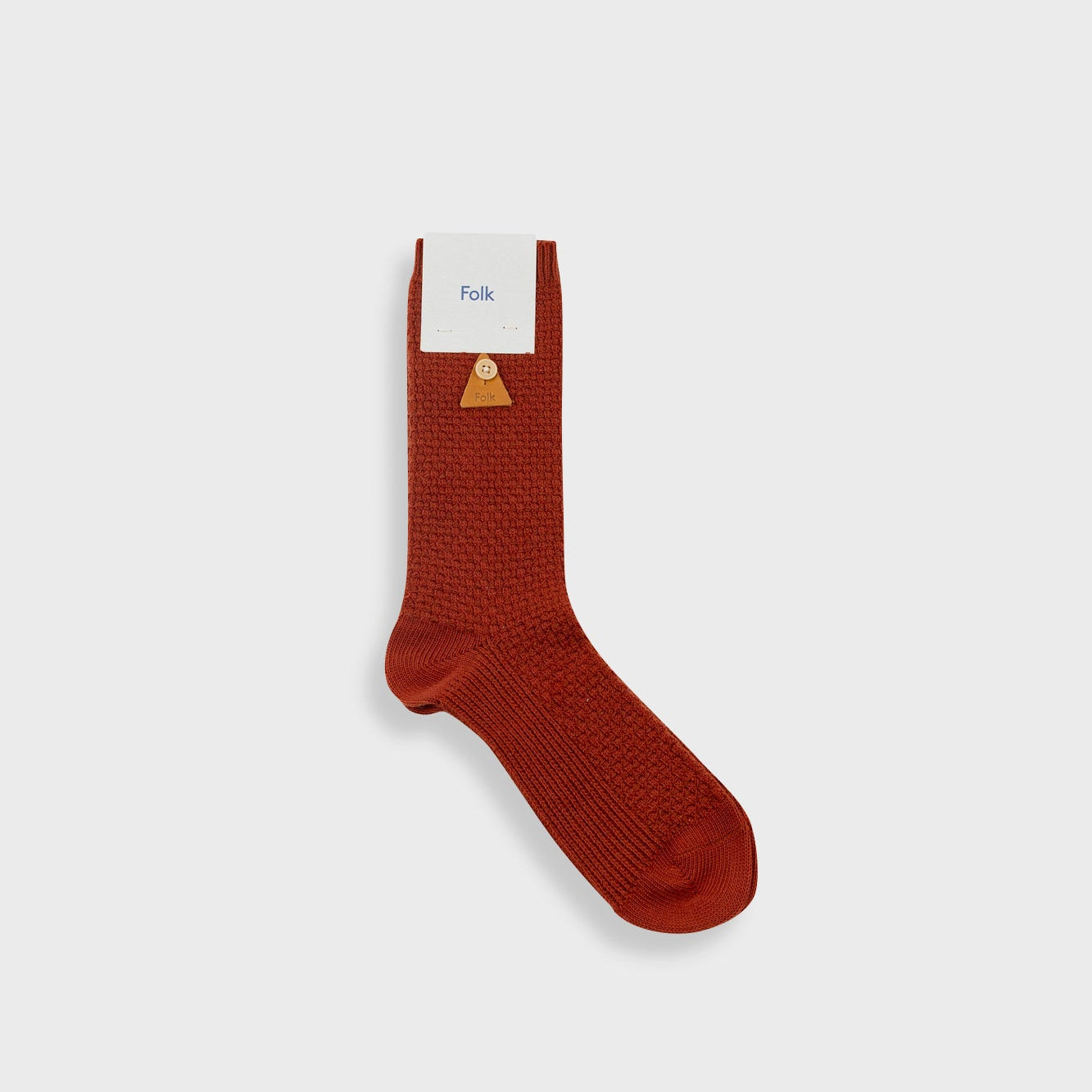 Folk Waffle Sock Clay - Steranko Clothing Manchester