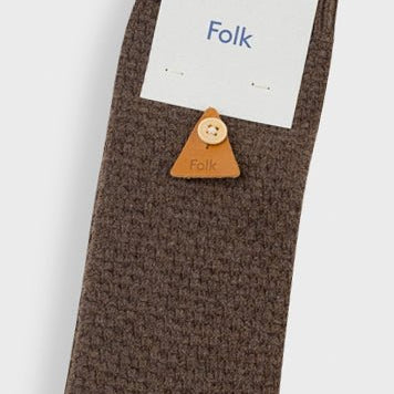 Folk Waffle Sock Espresso - Steranko Clothing Manchester
