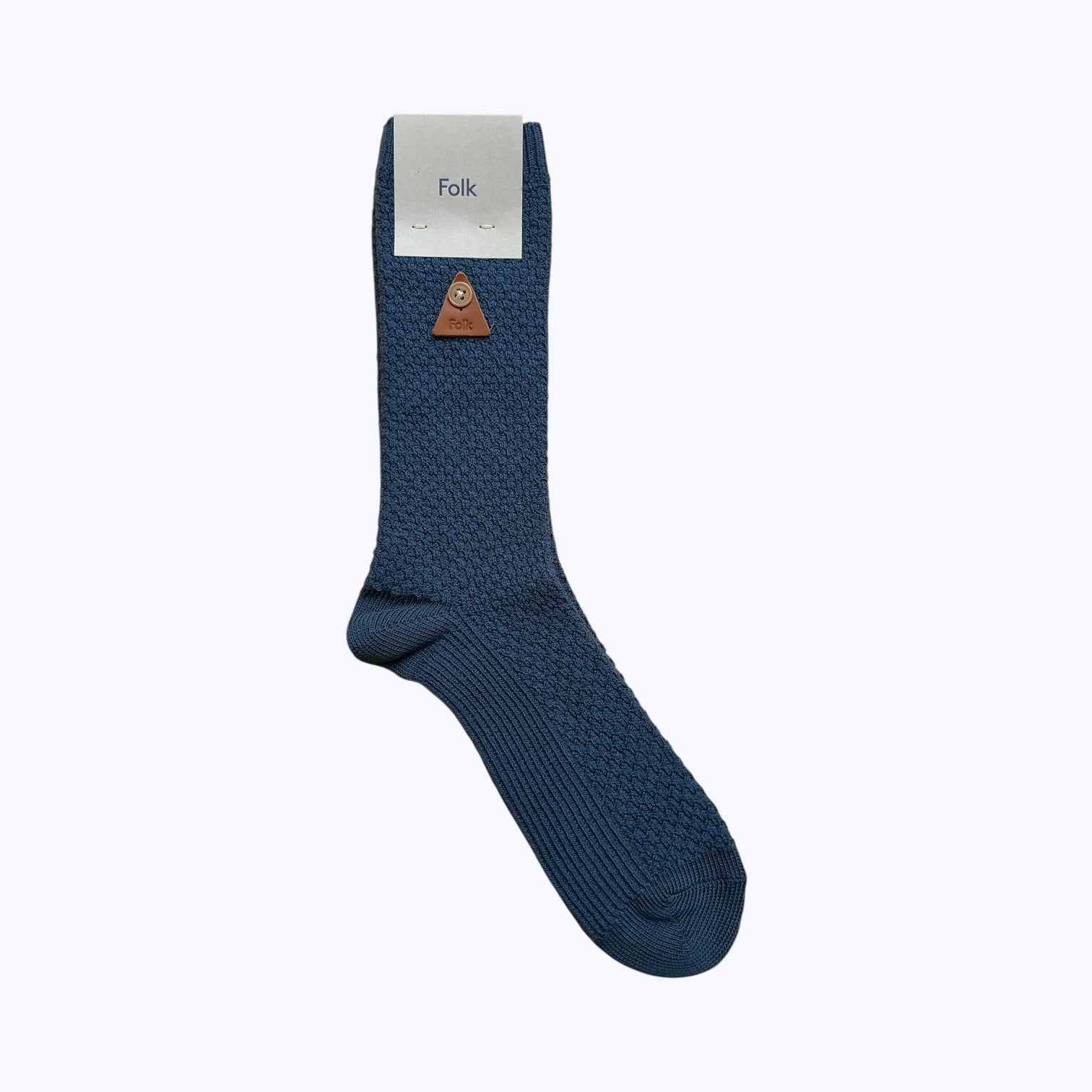 Folk Waffle Socks Indigo - Steranko Clothing Manchester