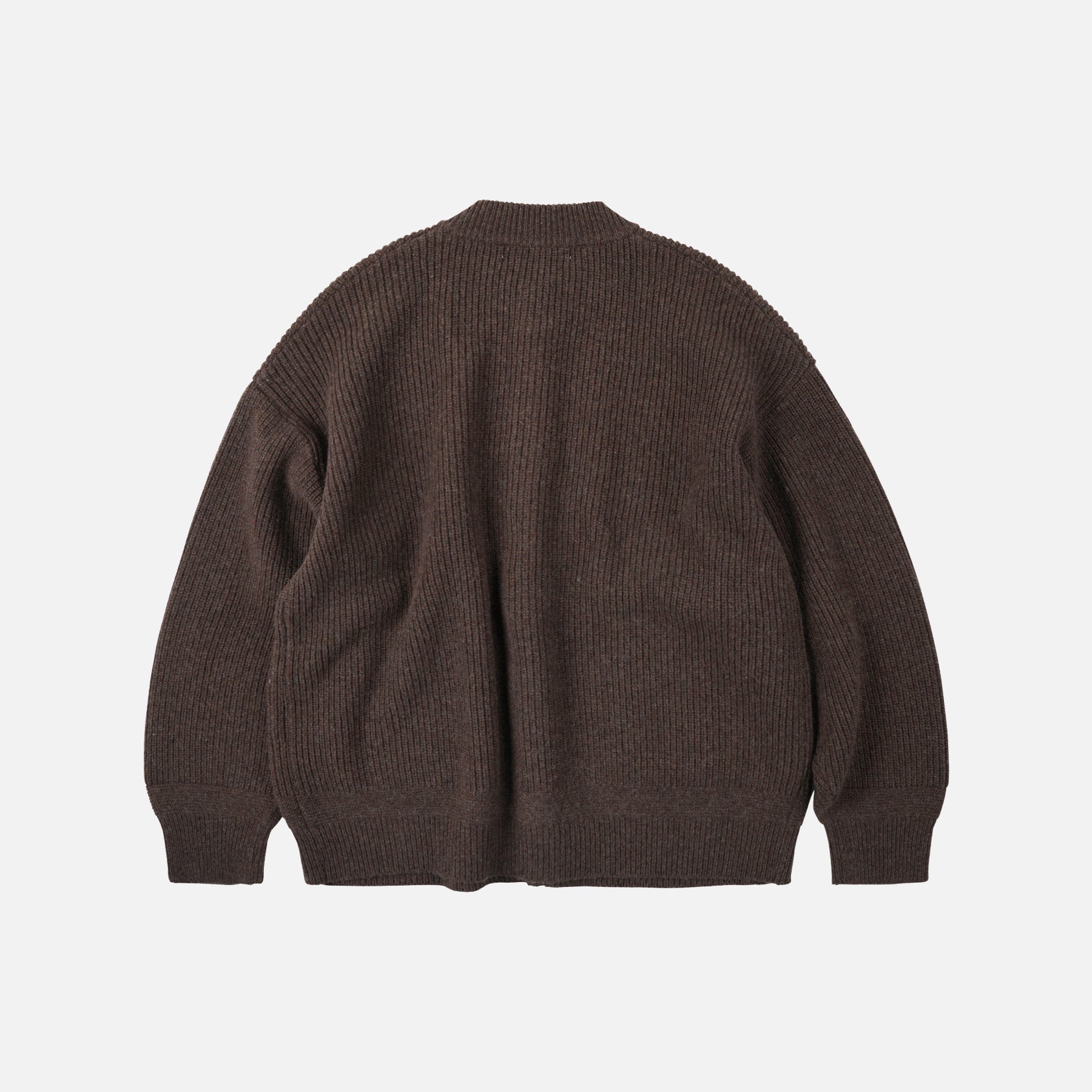 Frizmworks Heavy Wool Round Cardigan Choco Brown - Steranko Clothing Manchester