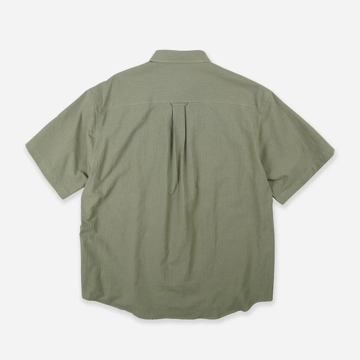 Frizmworks OG Dobby Seersucker Half Shirt Olive - Steranko Clothing Manchester