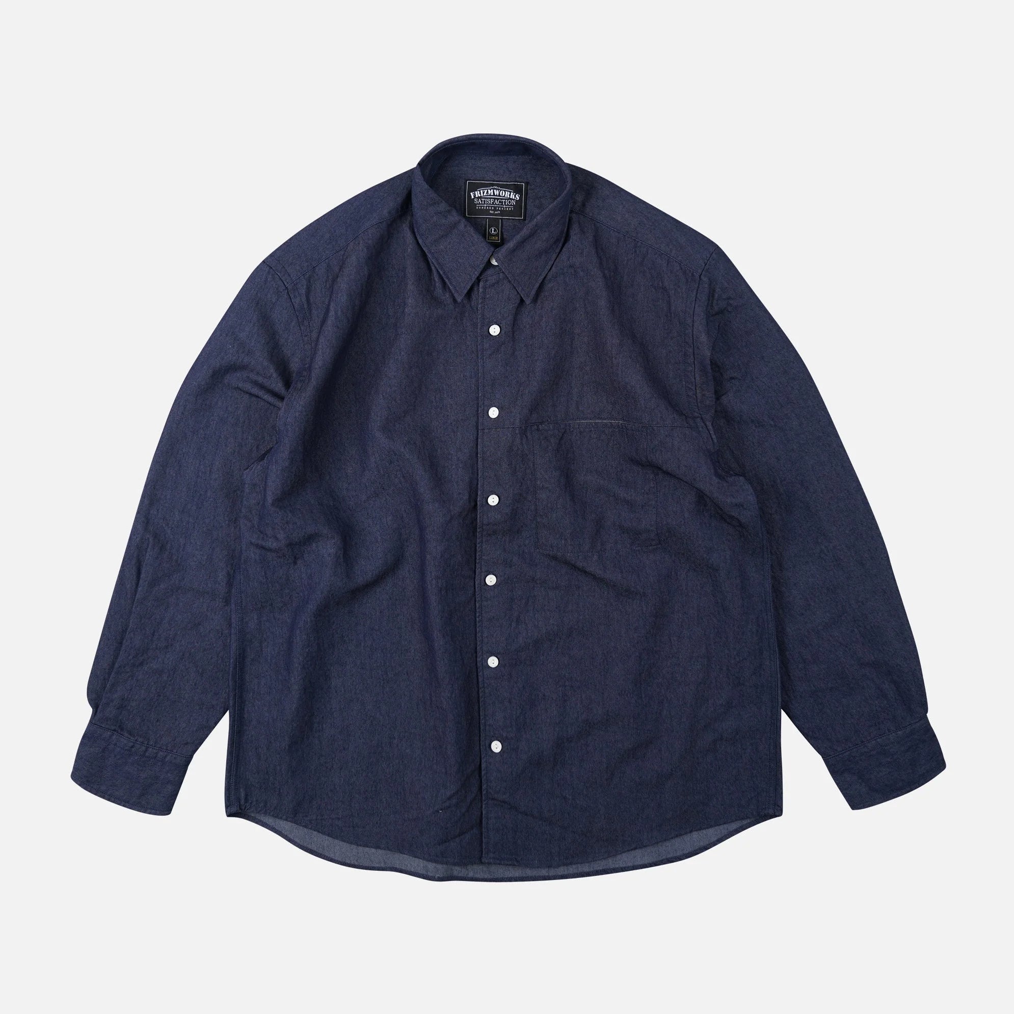 Frizmworks Two - Tone Relaxed Shirt Indigo - Steranko Clothing Manchester