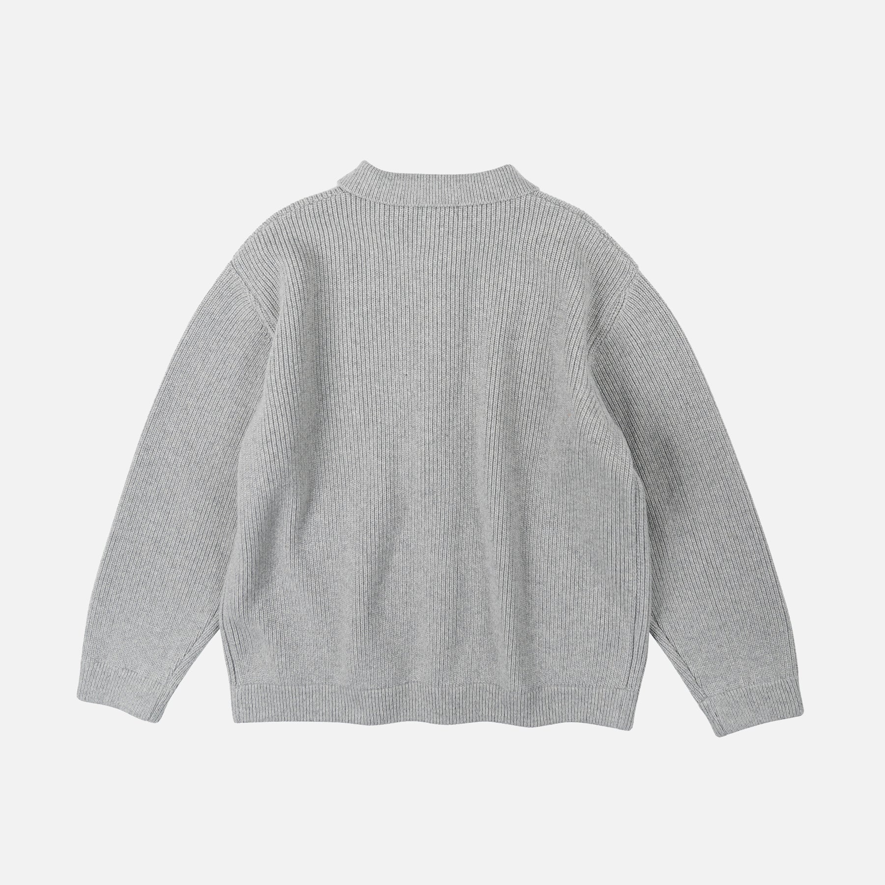 Frizmworks Ultra Heavyweight Collar Cardigan Light Grey - Steranko Clothing Manchester