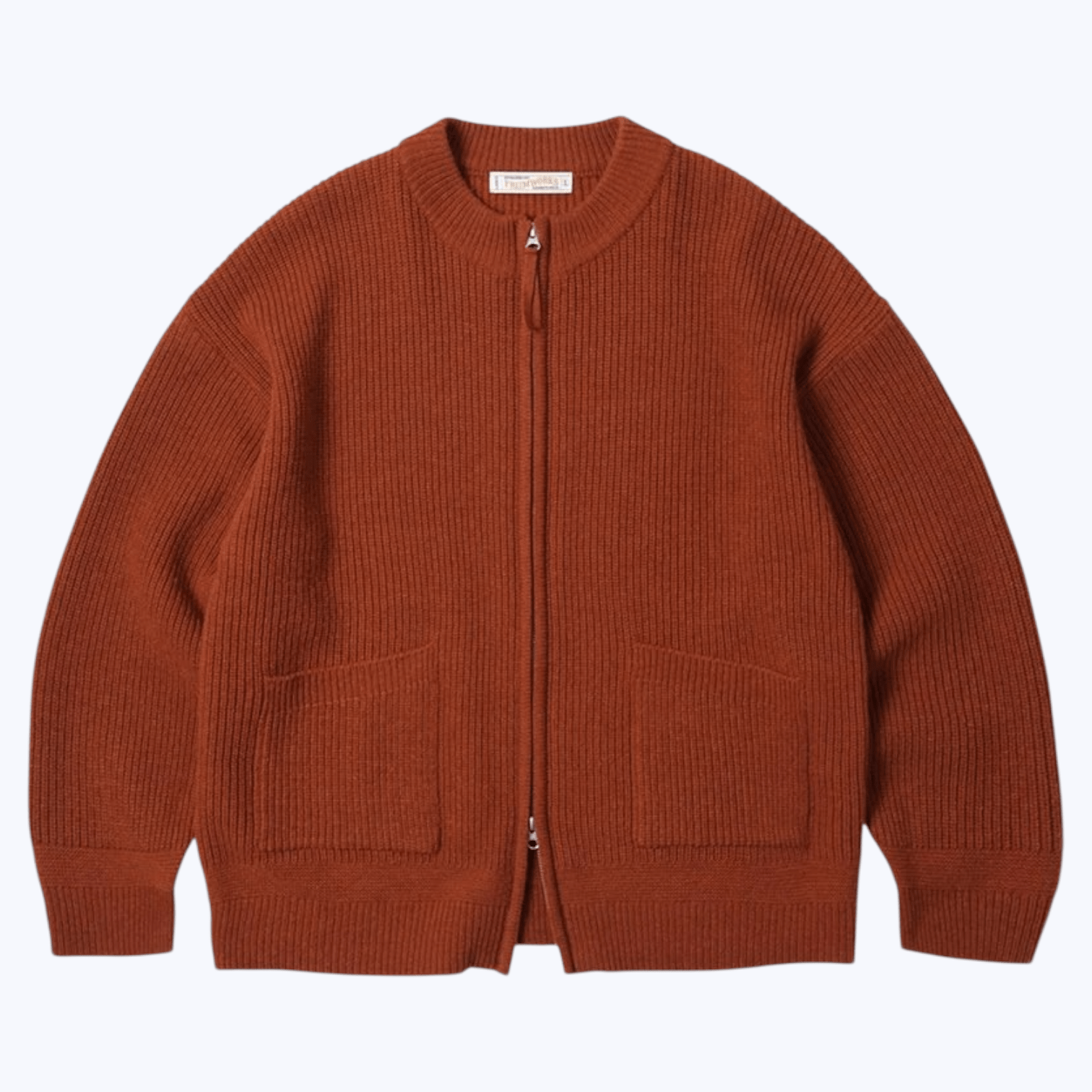 Frizmworks Wool Deck Zip Up Cardigan Brick - Steranko Clothing Manchester