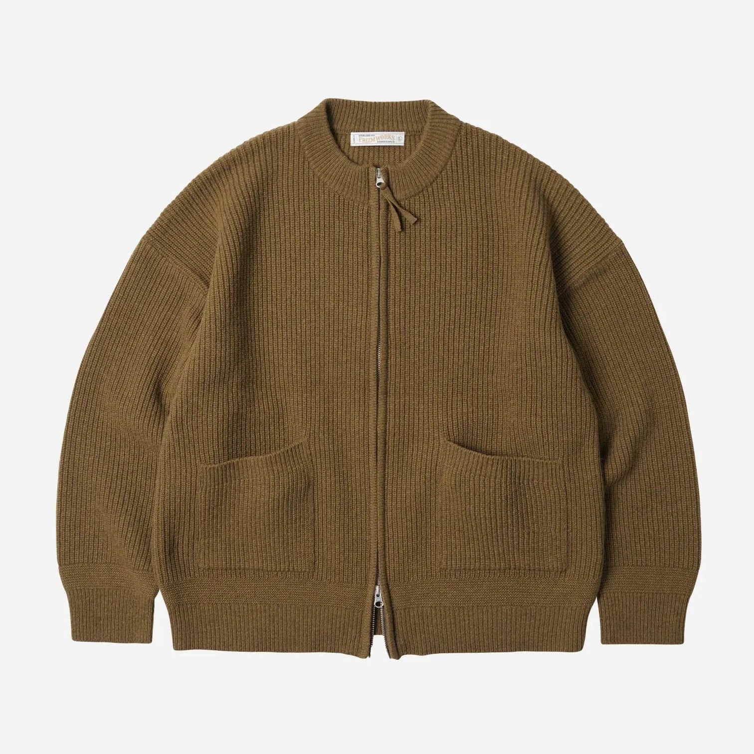 Frizmworks Wool Deck Zip Up Cardigan Cinnamon - Steranko Clothing Manchester