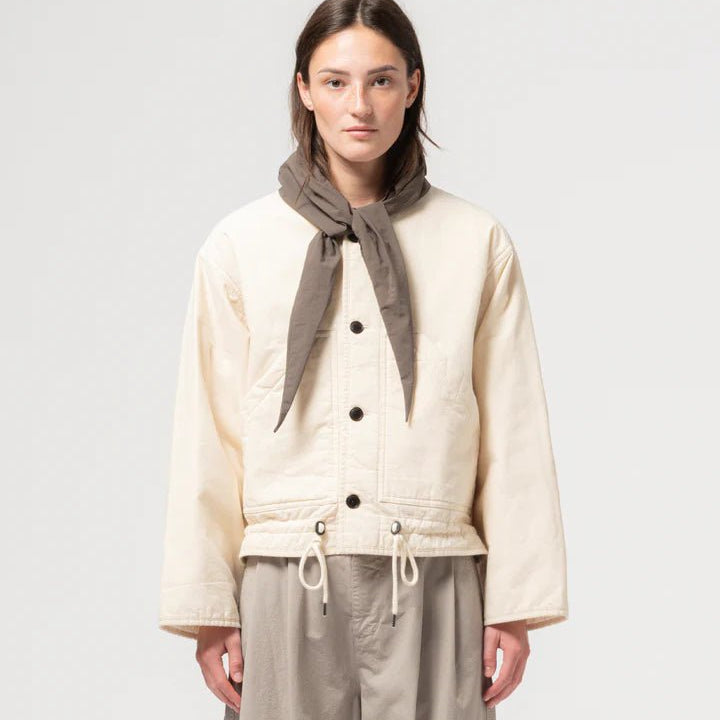 Girls of Dust Neutron Jacket Padded Cotton Ecru - Steranko Clothing Manchester