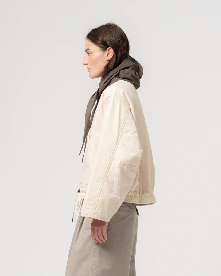 Girls of Dust Neutron Jacket Padded Cotton Ecru - Steranko Clothing Manchester
