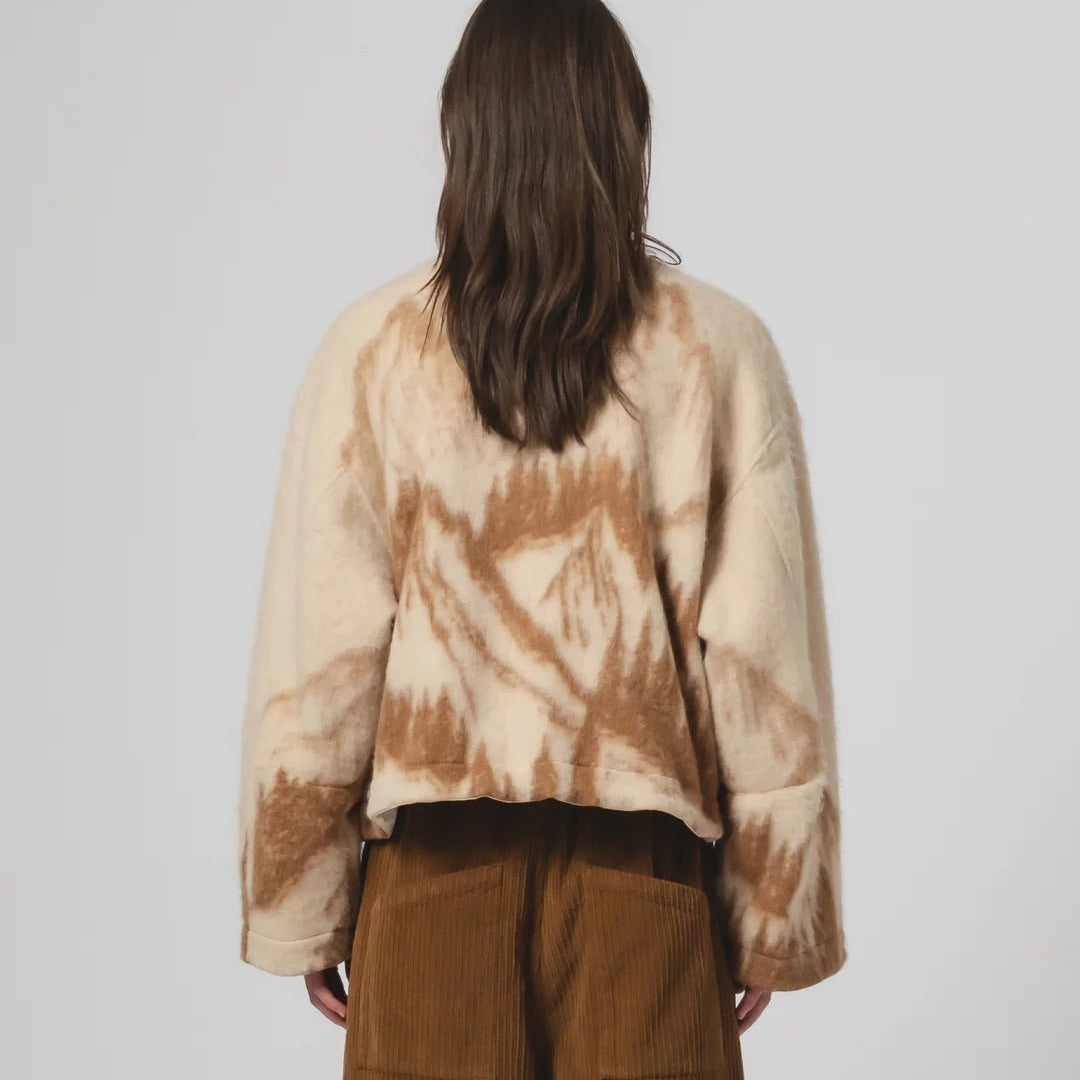 Girls Of Dust Nuclear Jacket Mountain Jacquard Cream / Brown - Steranko Clothing Manchester