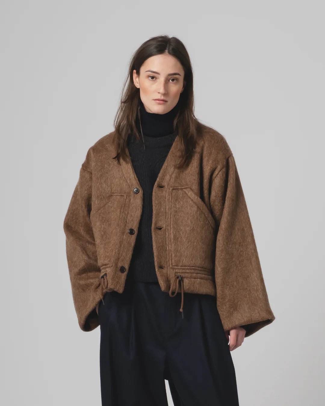 Girls Of Dust Reactor Jacket Mohair Fleece Java Brown - Steranko Clothing Manchester