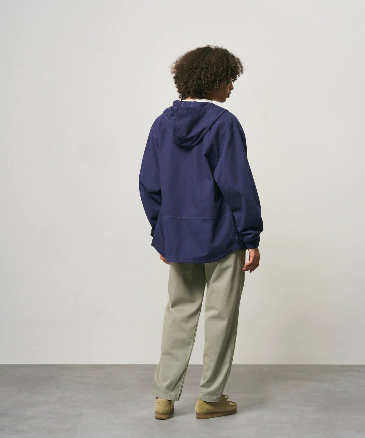 Gramicci Herringbone Hooded Jacket Navy - Steranko Clothing Manchester