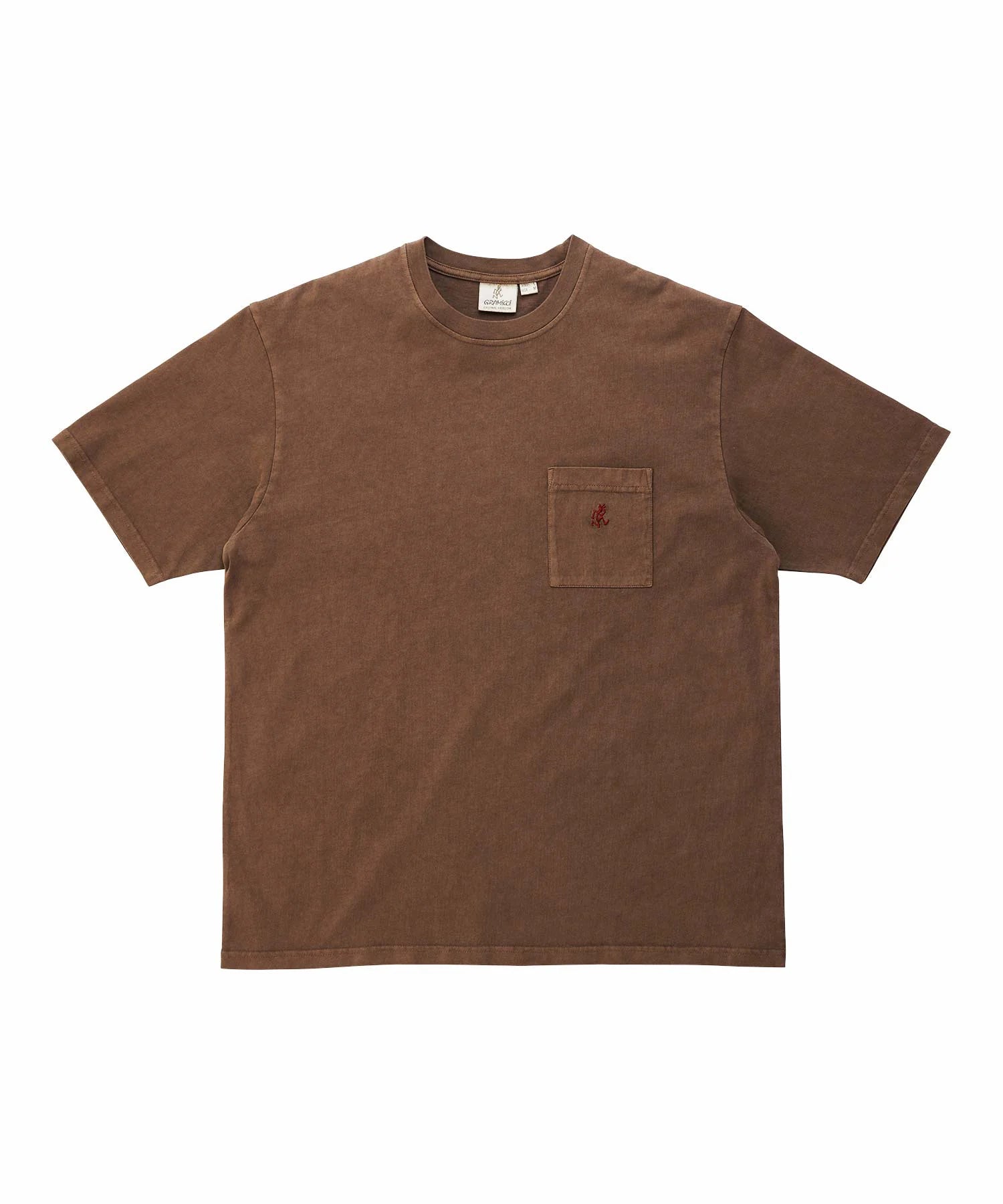 Gramicci One Point Tee Pigment Dyed Brown - Steranko Clothing Manchester