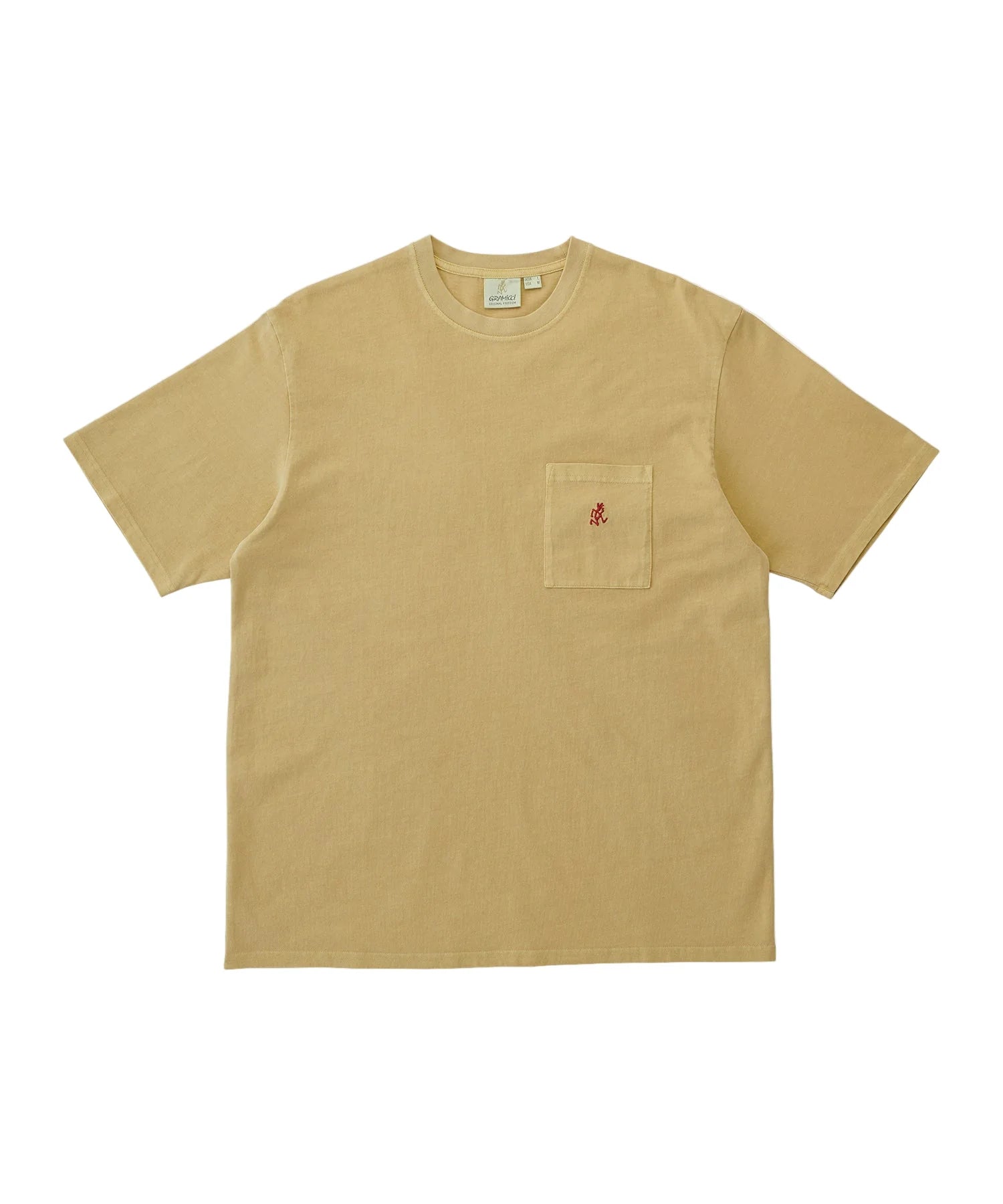 Gramicci One Point Tee Pigment Dyed Mustard - Steranko Clothing Manchester