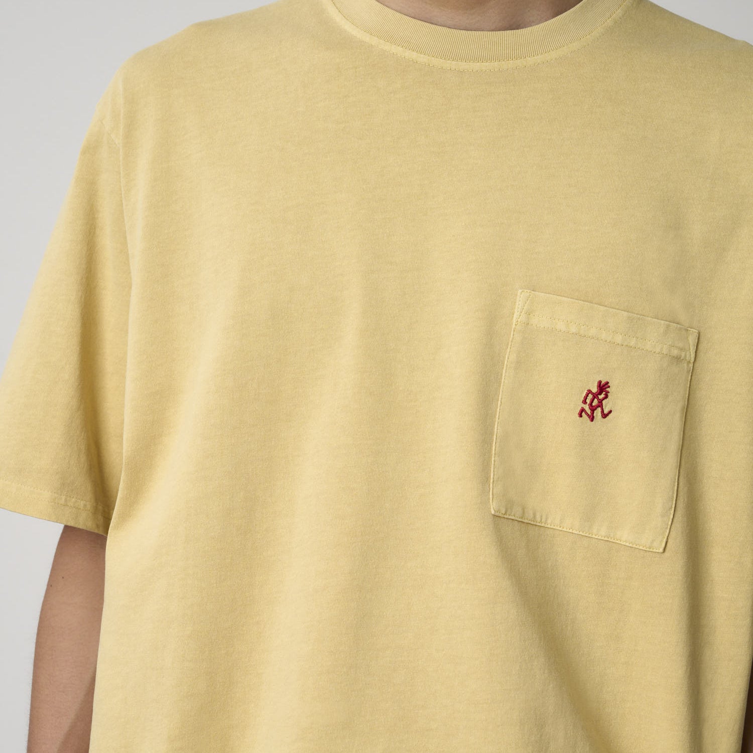 Gramicci One Point Tee Pigment Dyed Mustard - Steranko Clothing Manchester
