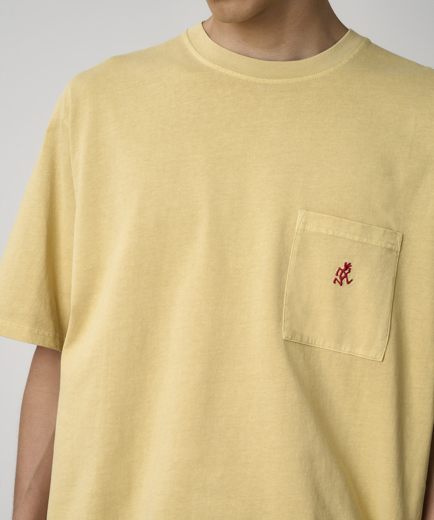 Gramicci One Point Tee Pigment Dyed Mustard - Steranko Clothing Manchester