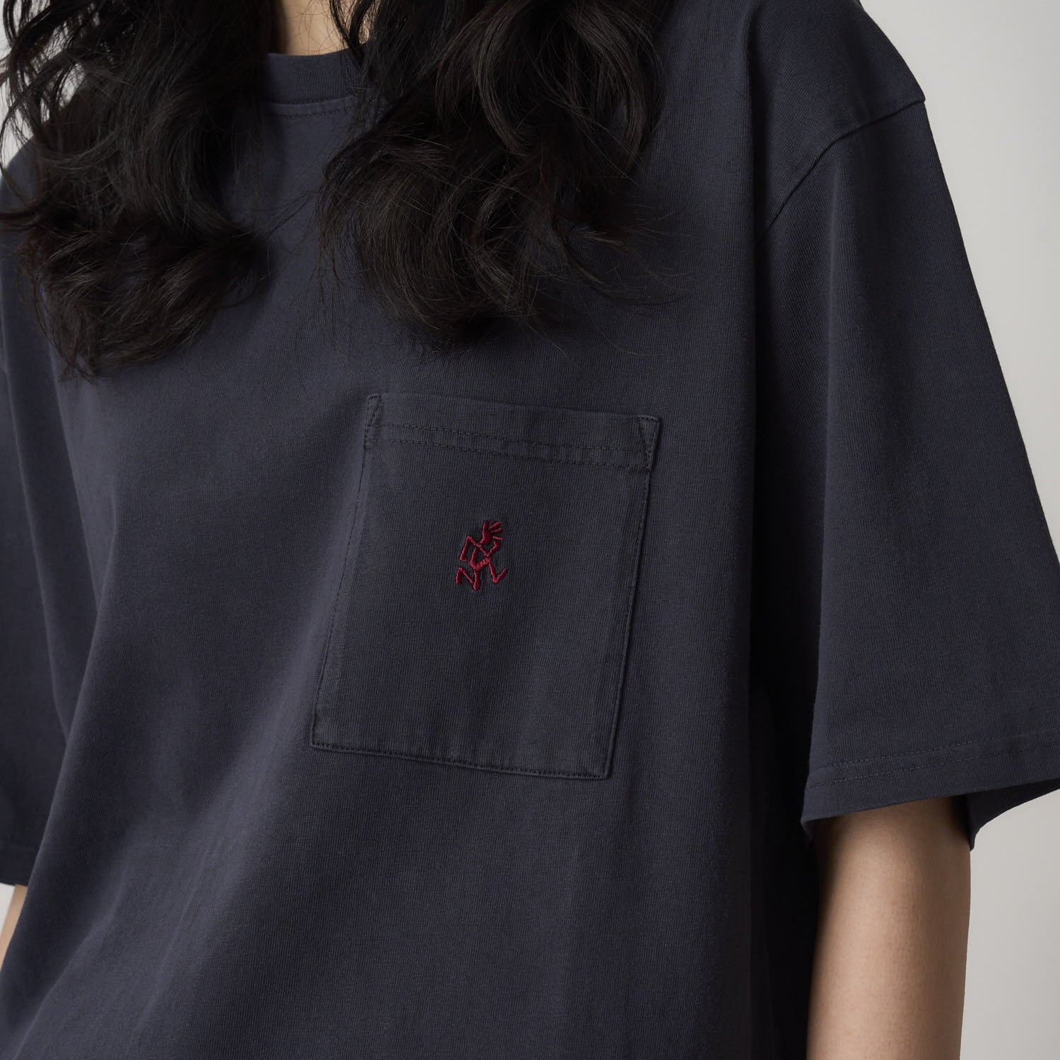 Gramicci One Point Tee Pigment Dyed Navy - Steranko Clothing Manchester