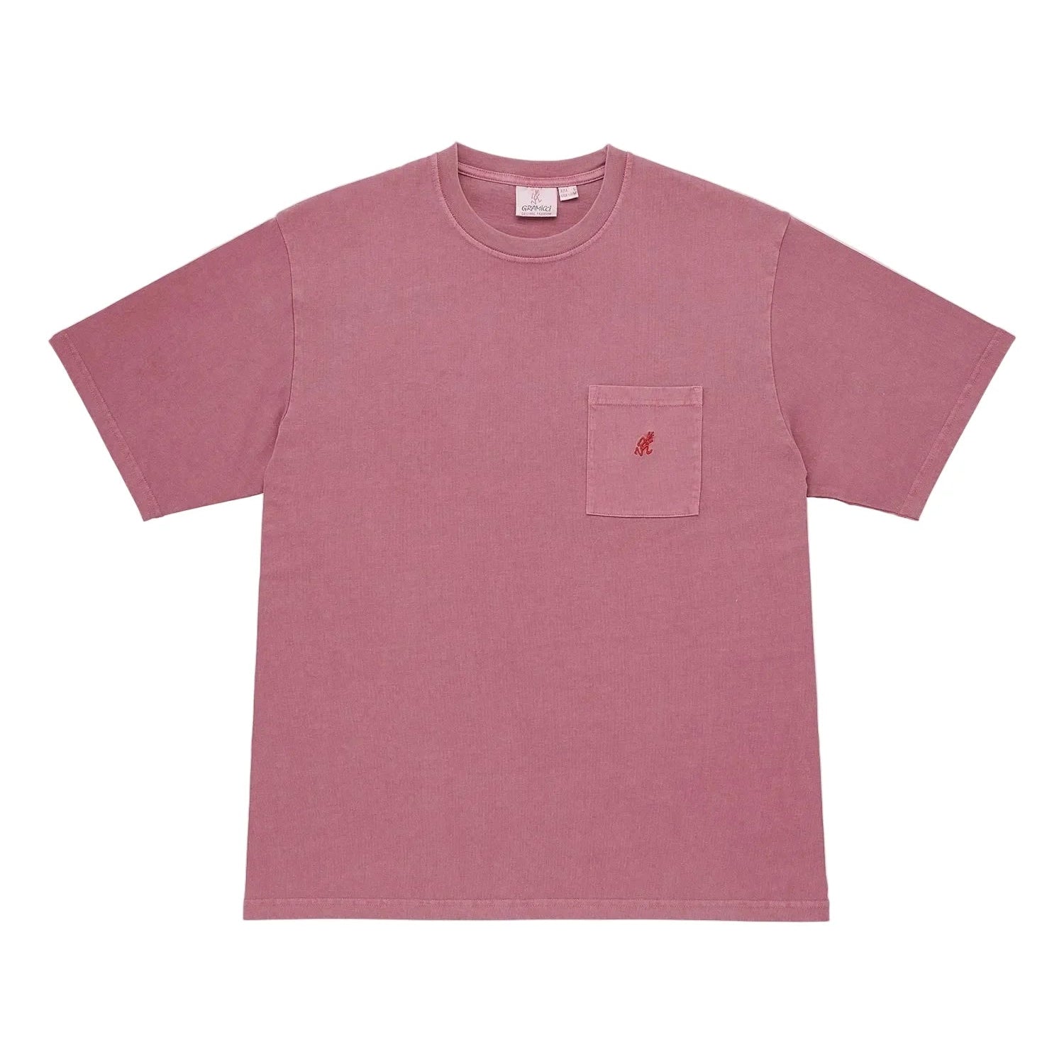Gramicci One Point Tee Pigment Dyed Red - Steranko Clothing Manchester