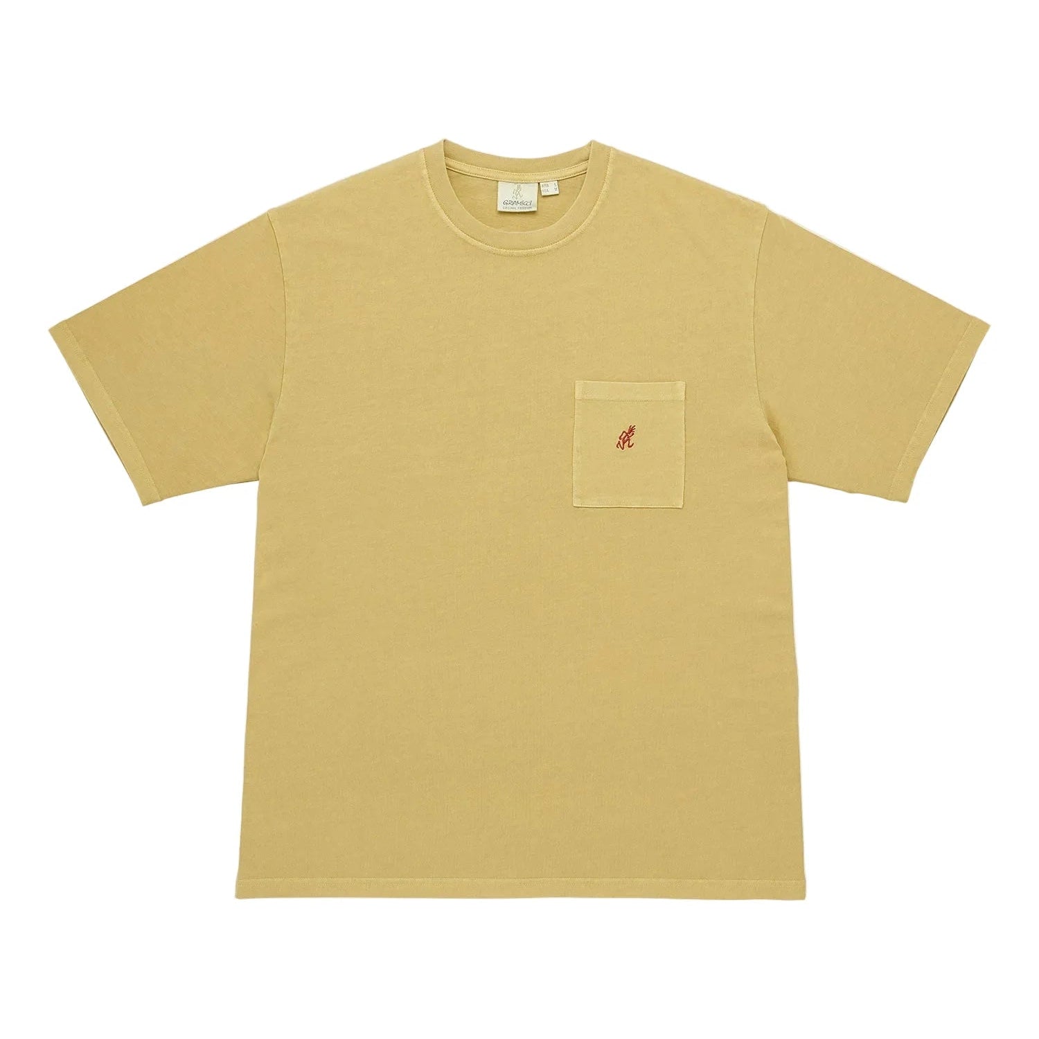 Gramicci One Point Tee Pigment Dyed Sulphur - Steranko Clothing Manchester