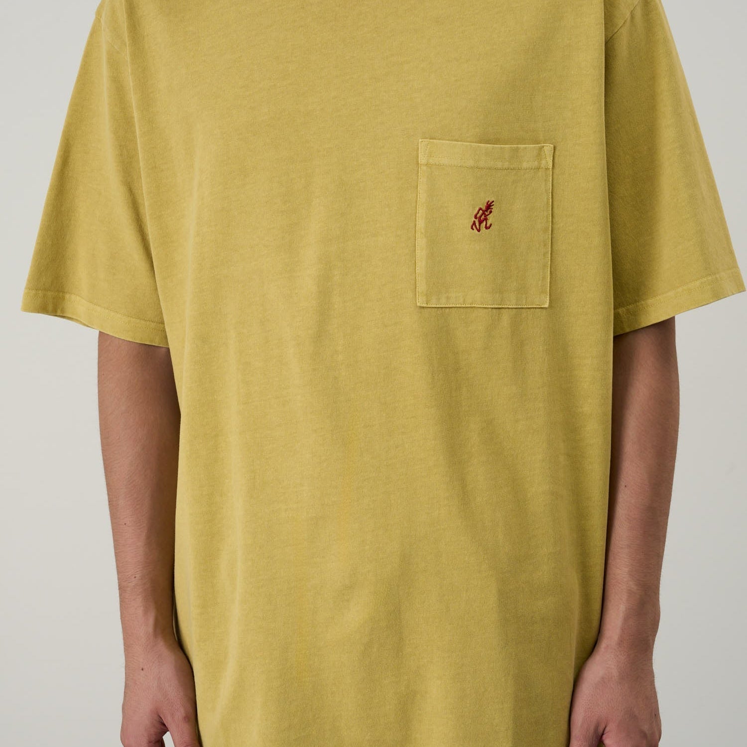 Gramicci One Point Tee Pigment Dyed Sulphur - Steranko Clothing Manchester