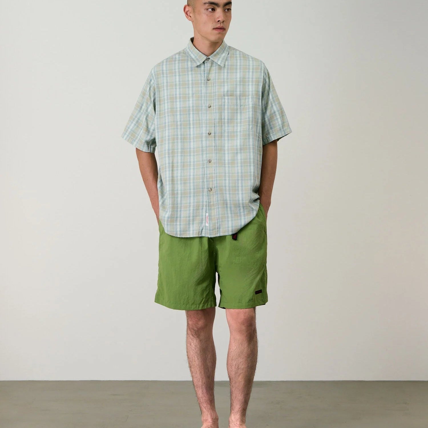 Gramicci S/S Checkered Ombre Shirt Blue - Steranko Clothing Manchester