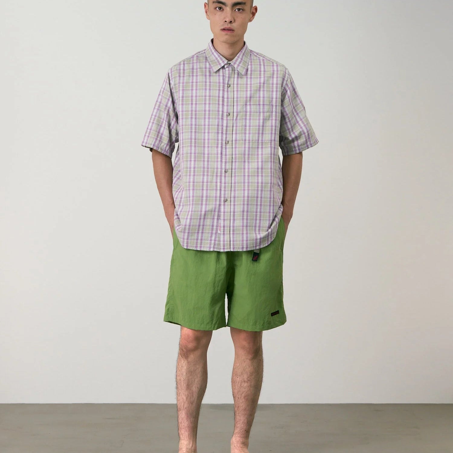 Gramicci S/S Checkered Ombre Shirt Purple - Steranko Clothing Manchester