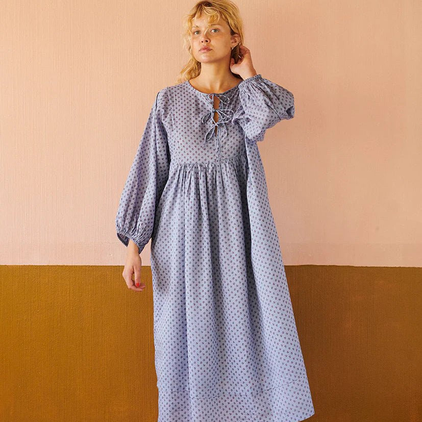 HABIBA Astrid Bow Dress Sapphire - Steranko Clothing Manchester