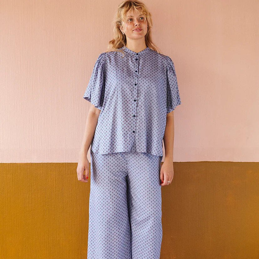 HABIBA Astrid Butterfly Shirt Sapphire - Steranko Clothing Manchester