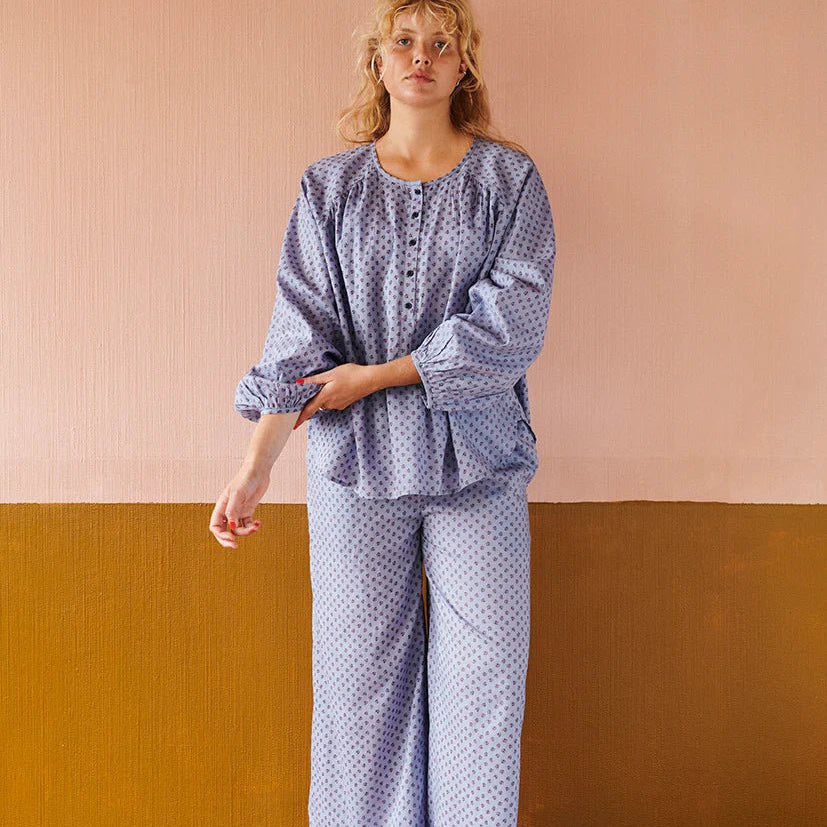 HABIBA Astrid Pants Frill Hem Sapphire - Steranko Clothing Manchester