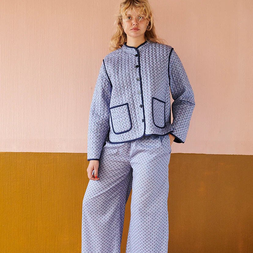 HABIBA Astrid Quilted China Jacket Sapphire - Steranko Clothing Manchester