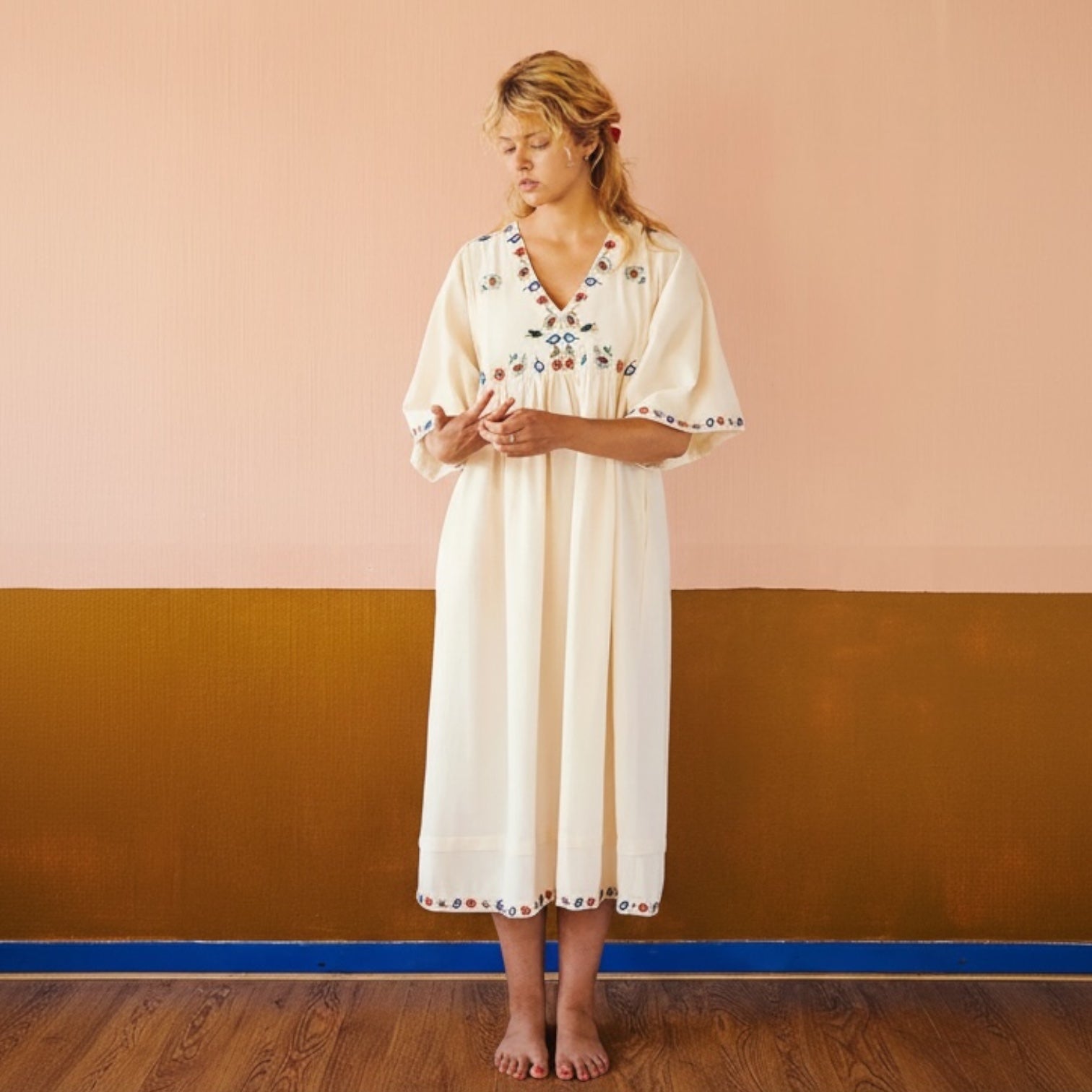 HABIBA Flora Dress 3/4 Sleeve Vanilla - Steranko Clothing Manchester