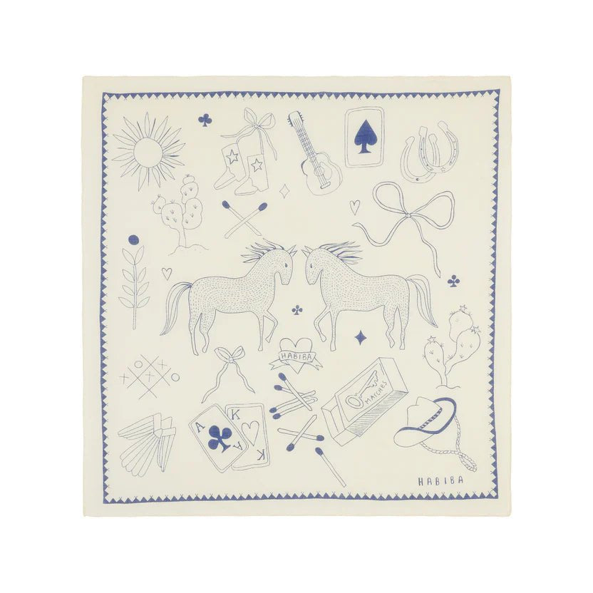 HABIBA Polly Solo Bandana Japan Blue - Steranko Clothing Manchester